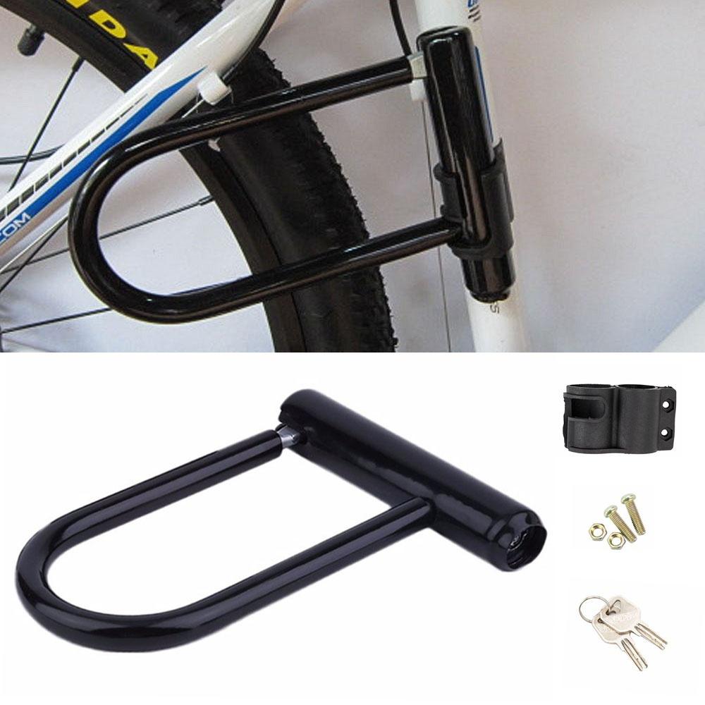 Bike Chain Lock Hamburger Locker Anti Theft Security Fliplock 3 Keys Bicycle MTB