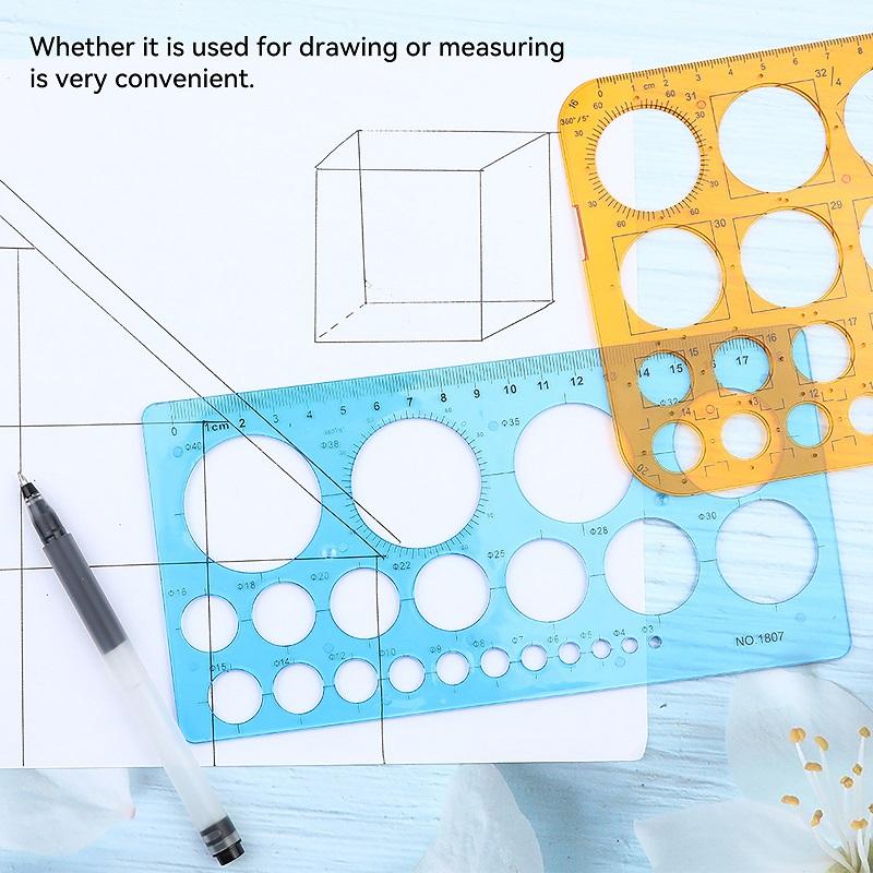 Kreis Schablone mit 22/36 Kreisen Schablonenvorlage Kreisschablonen zum Malen Kreisläufer für Zeichenhilfen Quilling Schablone