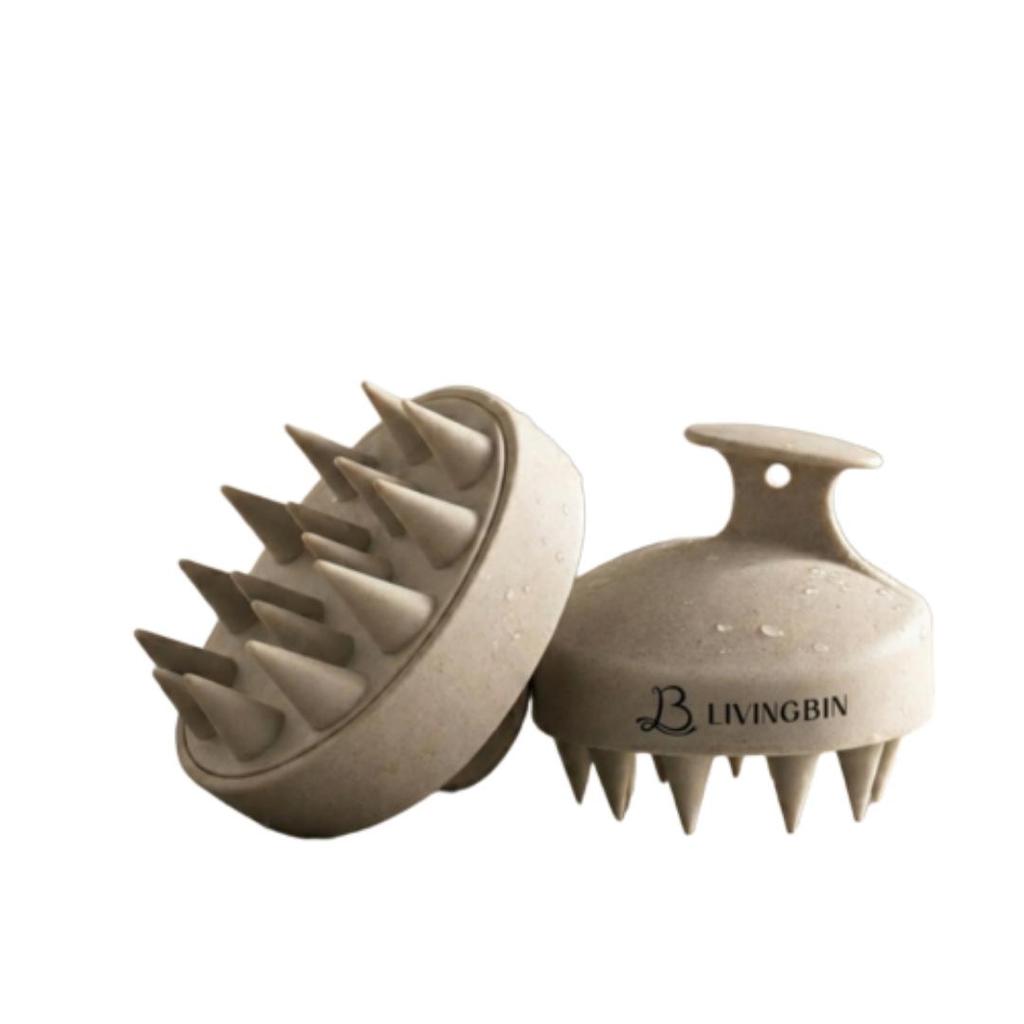 Living Bean Gentle Scalp Massage Shampoo Brush Soft Scalp Cleansing & Hair Care Brush