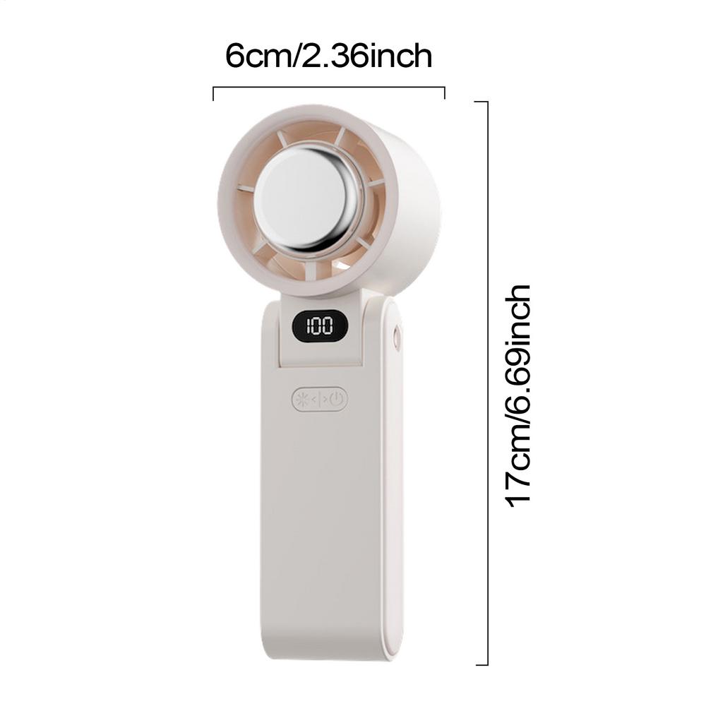

Portable Fan Rechargeable Portable Fans For Traveling Led Display 3600mAh Battery 180 Degree Foldable Compact 100 Speed белый