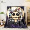 Free Shipping! Custom Name Blanket with The Nightmare Before Christmas Print, All-Season Multi-Use for Nap,Camping,Car,Sofa Gift