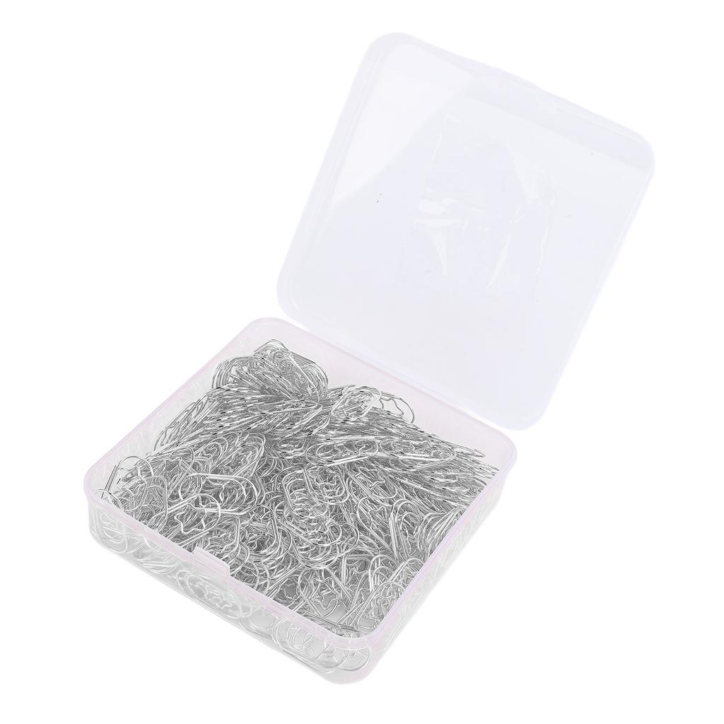 300PCS Paper Clips with Star Shaped Decoration Stainless Steel Non Slip Paperclips for School Document Organizing