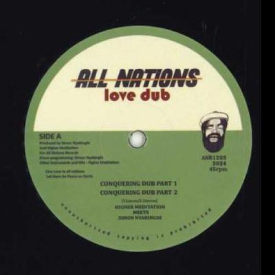 12inch Record HIGHER MEDITATION, SIMON NYABINGHI - Conquering Dub Part 1; Part 2 / Lio ANR1203 All Nations EU 2024 Europe Reggae, Ska & Dub