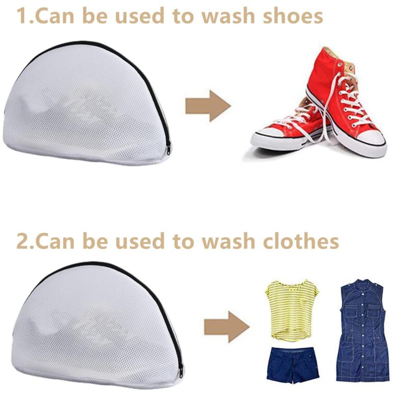 Thickened Mesh Laundry Bags Portable Travel Shoe Washing Machine Bags Sock Underwear Organizer