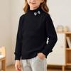 Girls' Color Long Sleeve Knit Sweater for Daily Wear and Layering