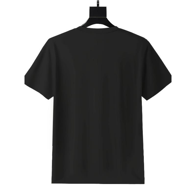 European Size Men's Cotton Dragon T-Shirt - Summer Short Sleeve Tee with Peace & Joy Dragon Print, Loose Fit Round Neck, Slight Stretch