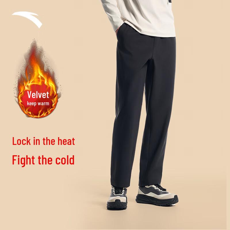 

Anta Men s Water-Repellent Fleece-Lined Straight-Leg Athletic Pants 2XL