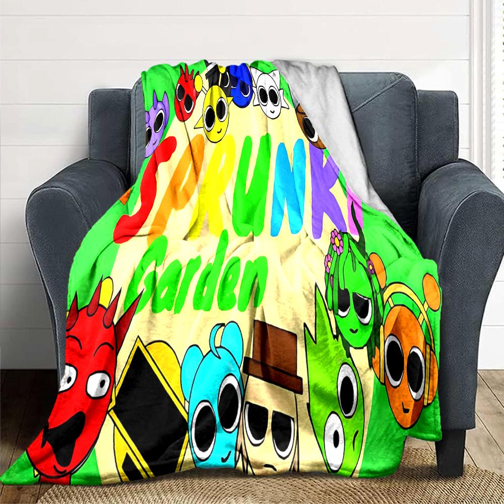 Sprunk Garden Characters Blanket Soft Throw Blanket For Home Bedroom Bed Sofa Travel Office Solid Christmas Blanket