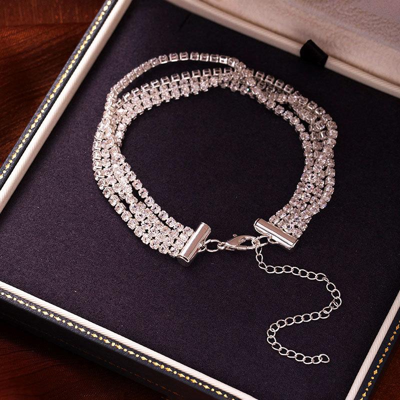 

Wind Super Flash Full Diamond Bracelet, High-End Women S Light Luxury Niche Bracelet, Simple And Versatile Fashion Hand Jewelry