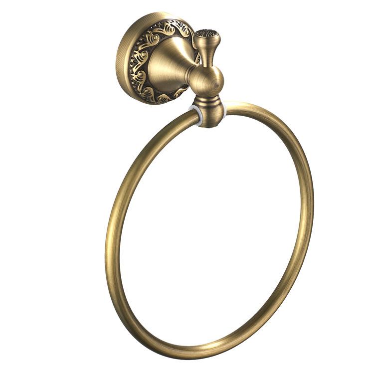 European Antique Brass Towel Ring Retro Towel Rack Hardware Pendant Towel Ring Bathroom Accessories S605