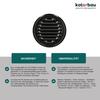 Ventilation Grille - KOTARBAU - 100 Mm - Stainless Steel - Black - Easy To Mount