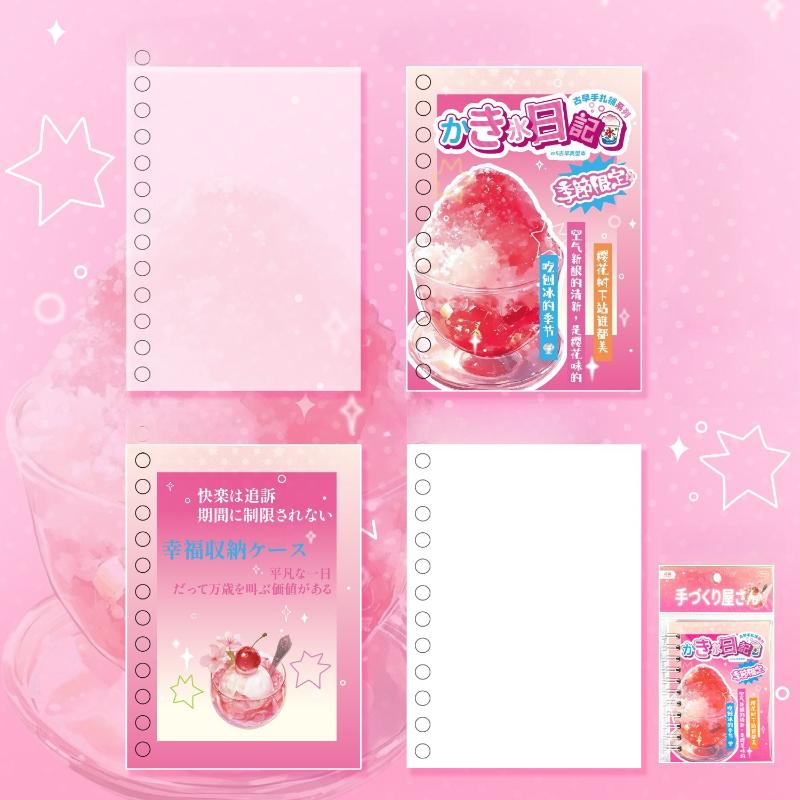 

Блокнот M5 Винтажный мультяшный журнал для вклеивания наклеек Портативный японский INS Милый блокнот на спирали Скрапбук для студента