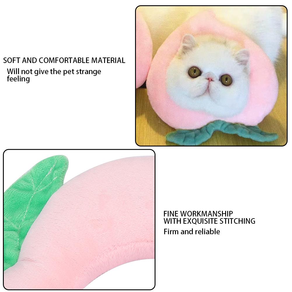 Polyester Sponge Peach Pet Anti Bite Collar Neck Recovery Wound Elizabeth Ring for Cats