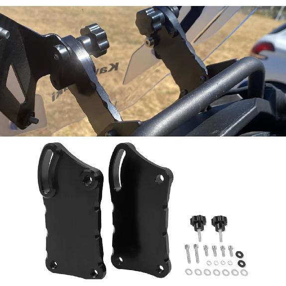 CNC Adjuster Windshield Risers Replacement for Kawasaki KLR650 KLR 650 2022 2023 2024 2025 Motorcycle Adjustable Windscreen Risers Mount Windshield