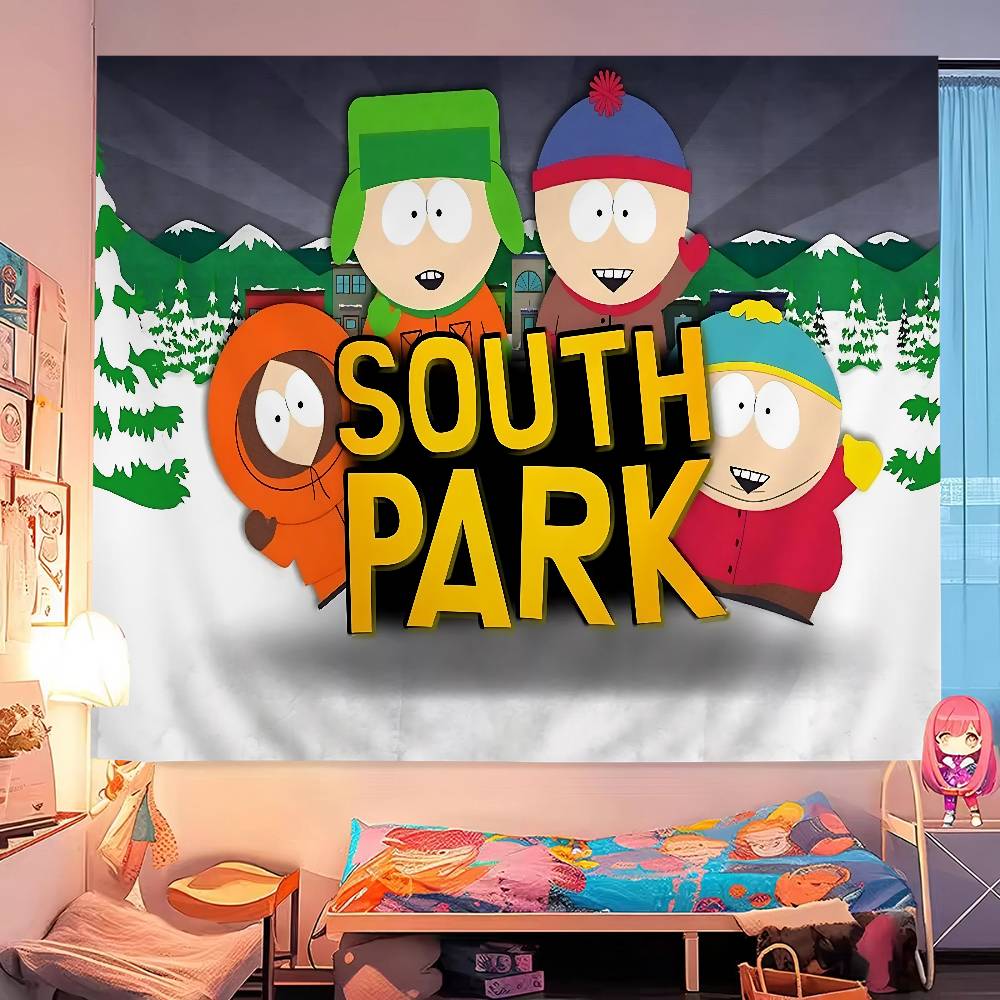 Classic Animation SSouth Cartoon Park DIY Wall Tapestry For Living Room Home Dorm Decor Wall Art Decor
