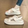 Internet Celebrity Popular Sandals Women's 2025 Summer New Elastic Casual Versatile Thick-soled Muffin Beach Women's Shoes