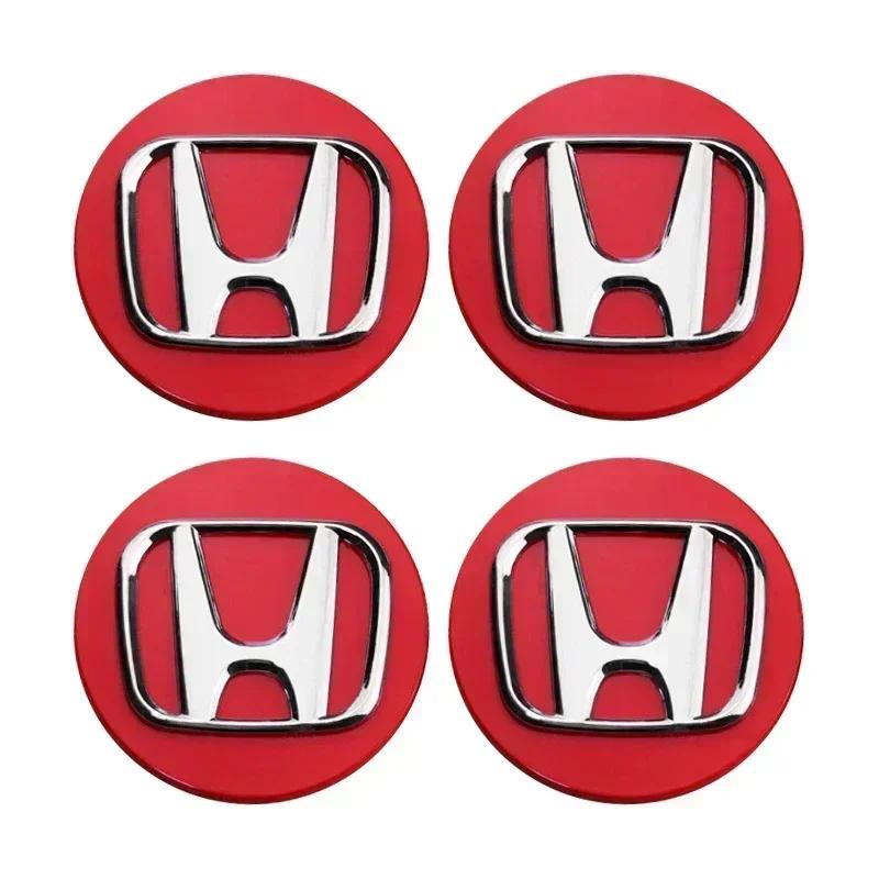 4PCS 58MM/69MM H Car Badge Wheel Center Cover Stickers Hub Caps Decal for Honda Accord Elysion CR-Z Odyssey SPIRIOR CRV