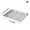 Stainless Steel Baking Pan Tray With Wire Rack Cake Baking Bbq Pan Tray Removable Cooling Rack Oven Cooking Grilling Tool