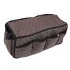Sofa Armrest Bag Coffee Color Imitation Leather Multifunctional Couch Armrest Storage Bag for Remote Control Phone