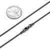 2-4mm Mens Womens Stainless Steel Black Rolo Cable Chain Necklace 45-75 Cm Acsergery Gift