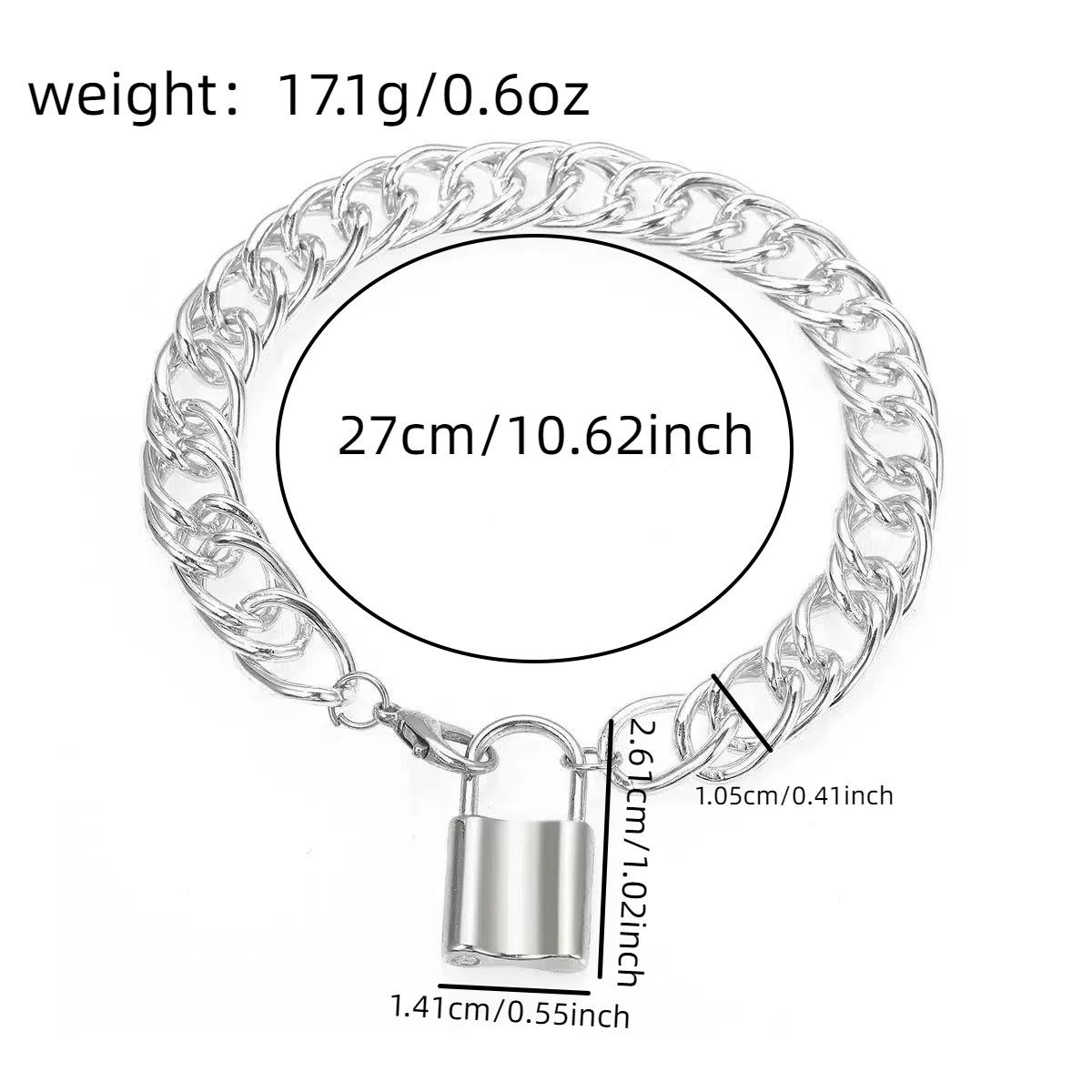 

European American Fashion Hip Hop Punk Street Style Anklet , Exaggerated Simple Design , Silver , Independent Packaging серебряный