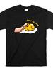 for Gudetama Leave Me Alone Graphic T-Shirt - Black Retro Style Short Sleeve Tee for Men & Women, 220GSM Pure, Regular Fit, All-Season Casual Wear, Cu
