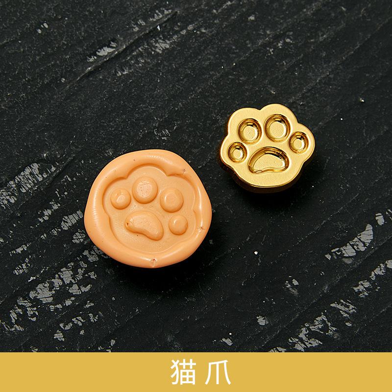 20 Kinds of Design Seal Copper Head Creative Handmade DIY Round Shaped Enamel Wax Grain Seal Relief Seal Art Series Supplies