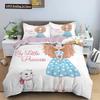 Cartoon Bedding Set For Kids Children Crib Danceing Girl Duvet Cover Set & Pillowcase Edredones Niños Princess Quilt Cover