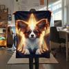 1Pc Stardogs Print Flannel Blanket, High quality Comfortable for All Seasons, Home Decor, Warmth and Comfort, Perfect for Christmas Gifts