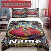 3pcs Duvet Cover Set (1*Duvet Cover + 2*Pillowcase, Without Core), Custom Name Club America Pattern Bedding Set, Home Bedroom Decor Gift
