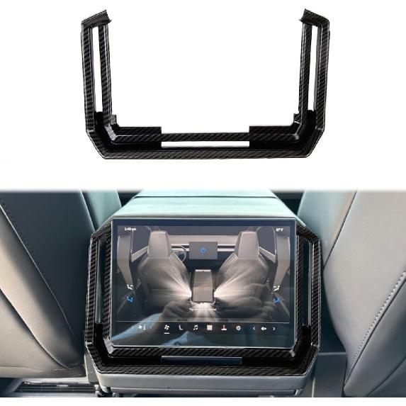 Carbon Fiber Style Rear Row AC Vent Air Outlet Cover Trim Accessories for Tesla Cybertruck (Matte Surface) Bright Surface