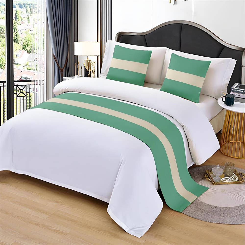 Premium Long Bed Banner Bed with Towel Modern Home Beds End Towel, Hotel Specific Pillow Cover, Light Luxury Bed End Towel