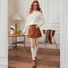Women's French Elegant Pearl Floral Knit Sweater