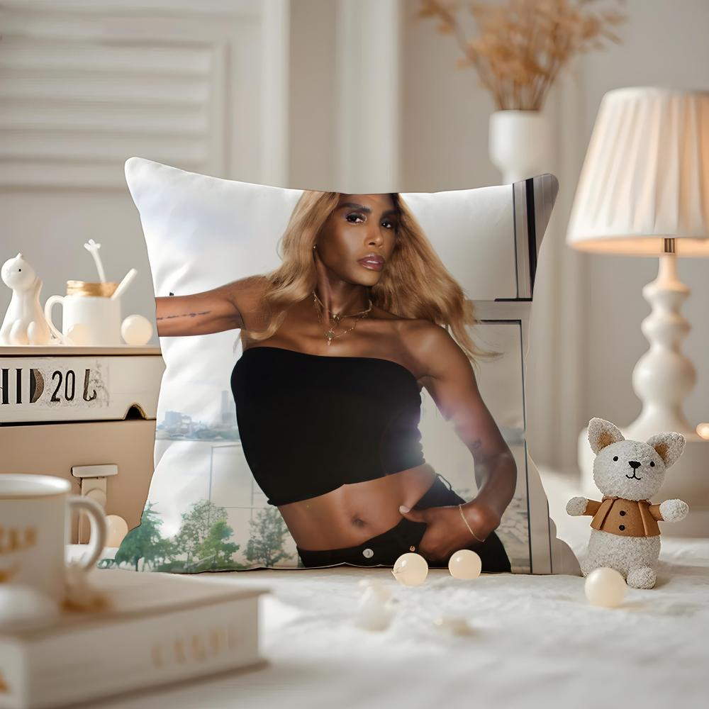 Honey Dijon Cushion Cover Anti-dustmite Pillowcase Invisible Zipper Silky Short Plush Sofa Cushion Cover