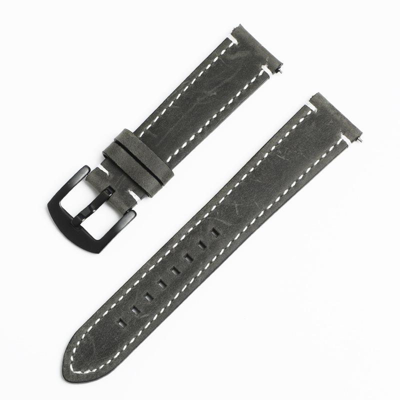 Retro Crazy Horse Leather Smart Strap 18mm20mm22mm First Layer Cowhide Real Cowhide Switch Quick Removal