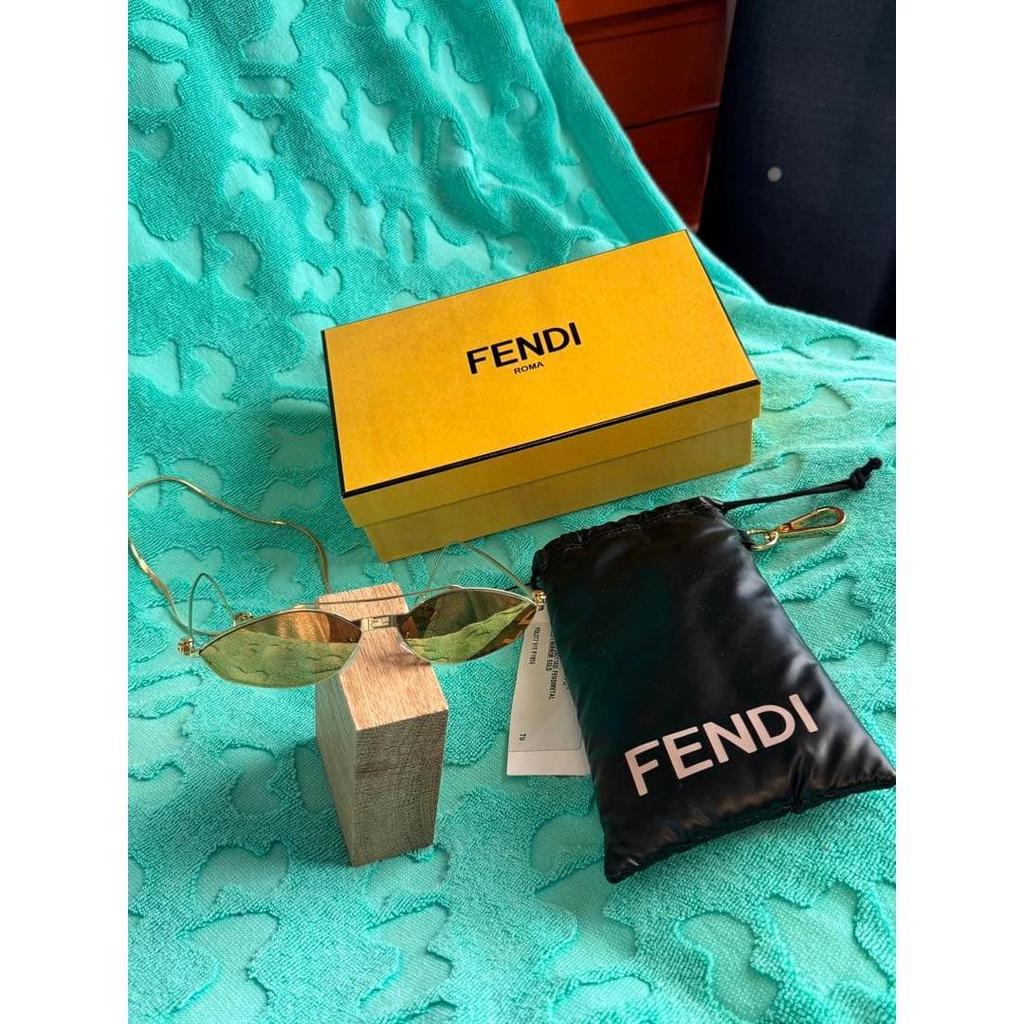 Used FENDI sunglasses with chain gold