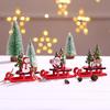 Colorful Wooden DIY Deer-Pulling Sled Ornament | Eco-Friendly Solid Wood Easy To Assemble Christmas, New Year & Holiday Gifting