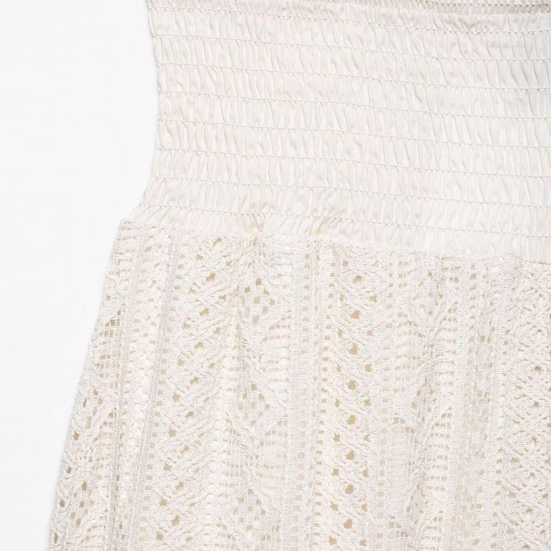 Kaslead New Arrival Women's Clothing Fashion Style Stylish Simple and Versatile Casual Imitation Lace Loose Pants