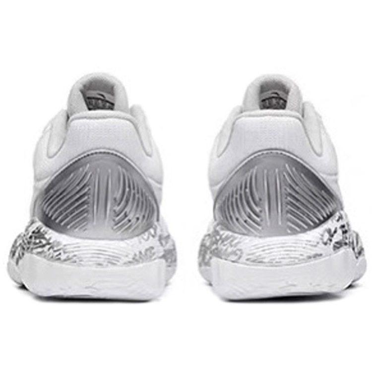 Anta A Shock Synthetic Leather Cushioning Slip Resistant Abrasion Resistant Low top Basketball Shoes Men's Gray White 112031605-5
