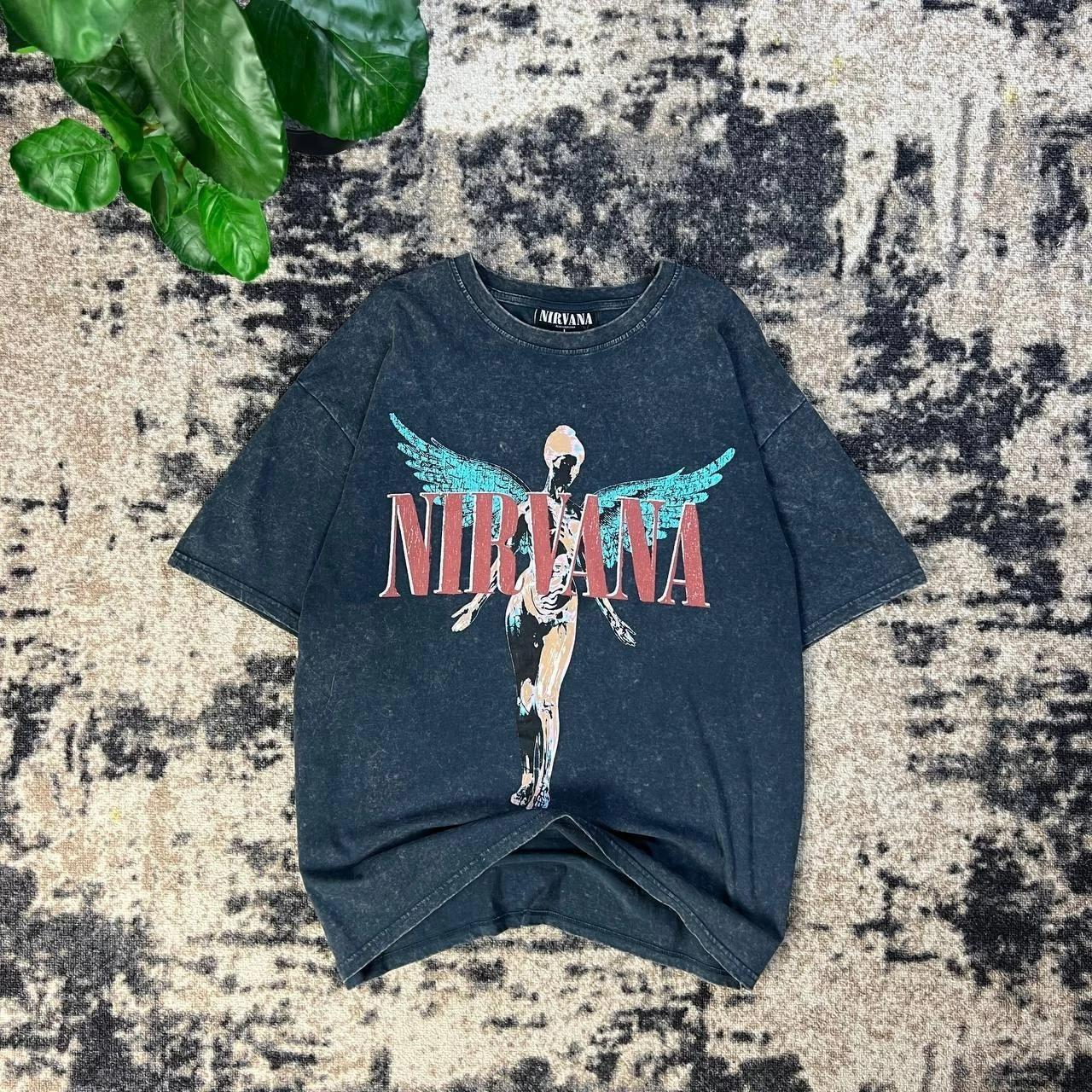 Nirvana Vintage Big Logo Tie-Dye Rock Band T-Shirt 1TS112 Graphic Tee M