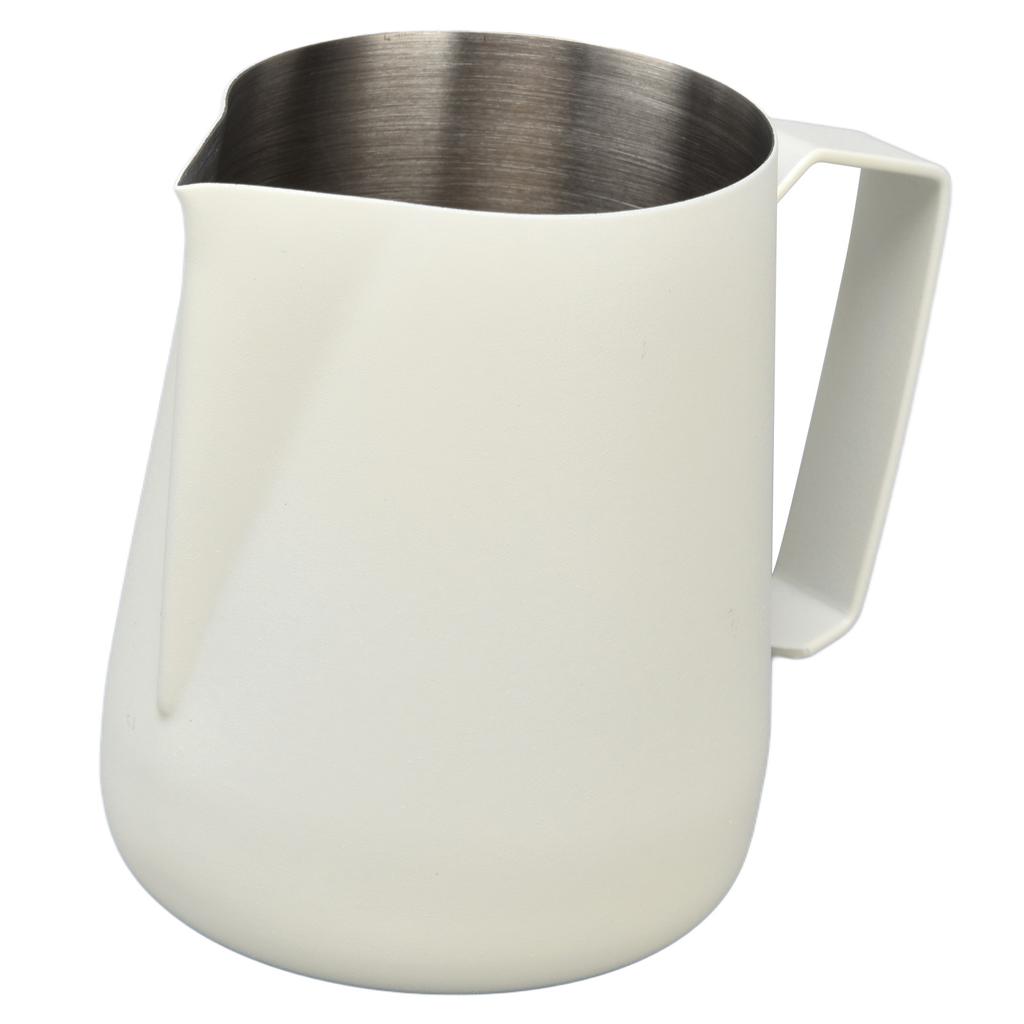 Milk Frothing Pitcher Thickened Frother Cup 450ml with Pointed Spout for Coffee Machine CafeWhite