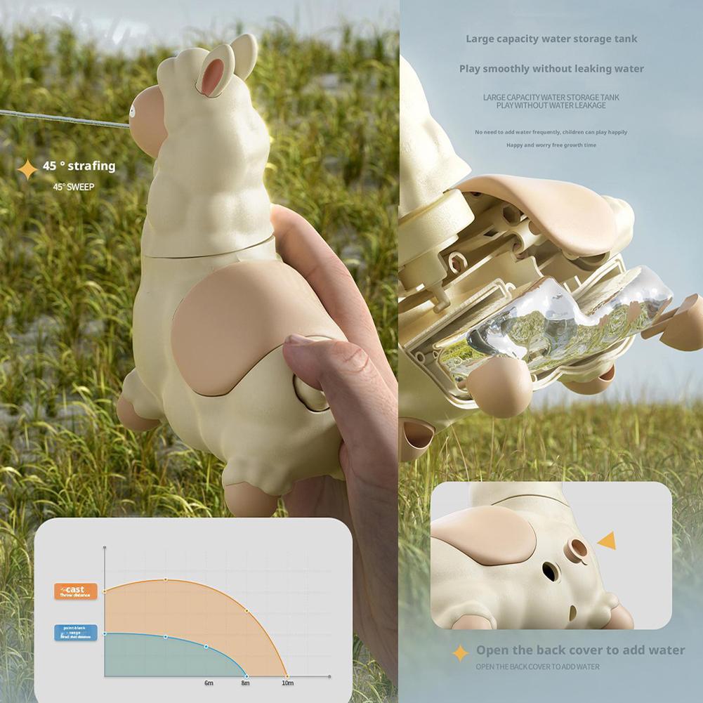 1/2/3/4Pcs Alpaca Water Gun Children's Toy Handheld Continuous Water Spraying Sprinkler Outdoors Pool Garden Fights Game Gift