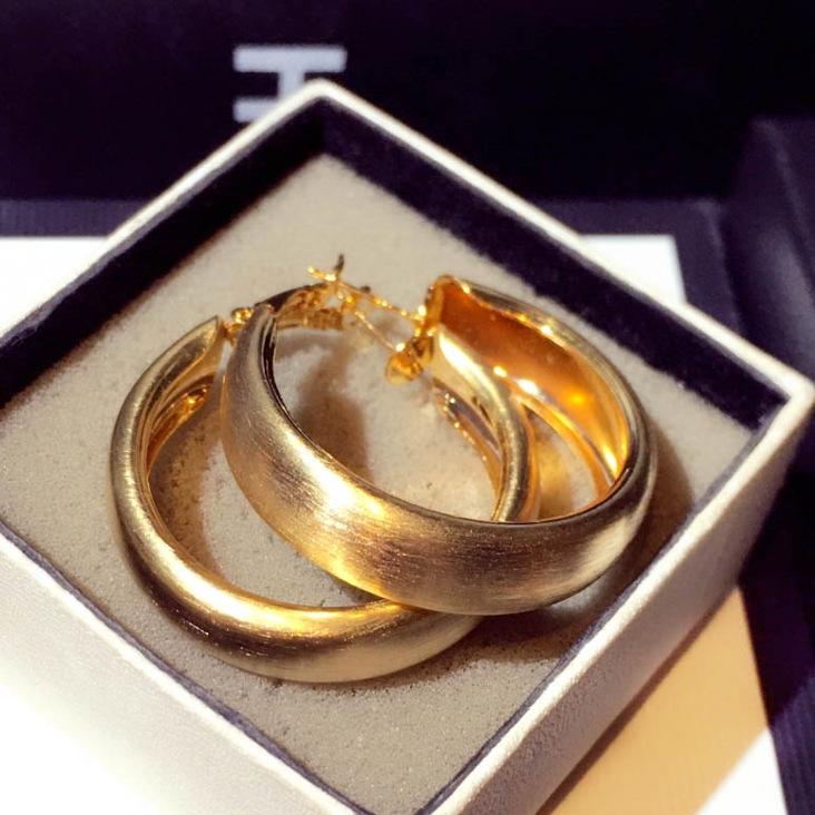 Σκουλαρίκια Δήλωσης Μεγάλου Κύκλου από Ασήμι Στερλίνα S925 για Γυναίκες