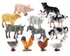 12pcs Realistic Animal Figurines Simulated Poultry Action Figure Farm Dog Duck Cock Models Education Toys for Children Kids Gift