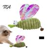 Boredom Relief Cat Toys Crinkle Mosquito Toy with Catnip, Gall Fruit Chew Teeth Cleaning Toy, Soft Plush Insect Stuffed for Indoor Cats Kittens