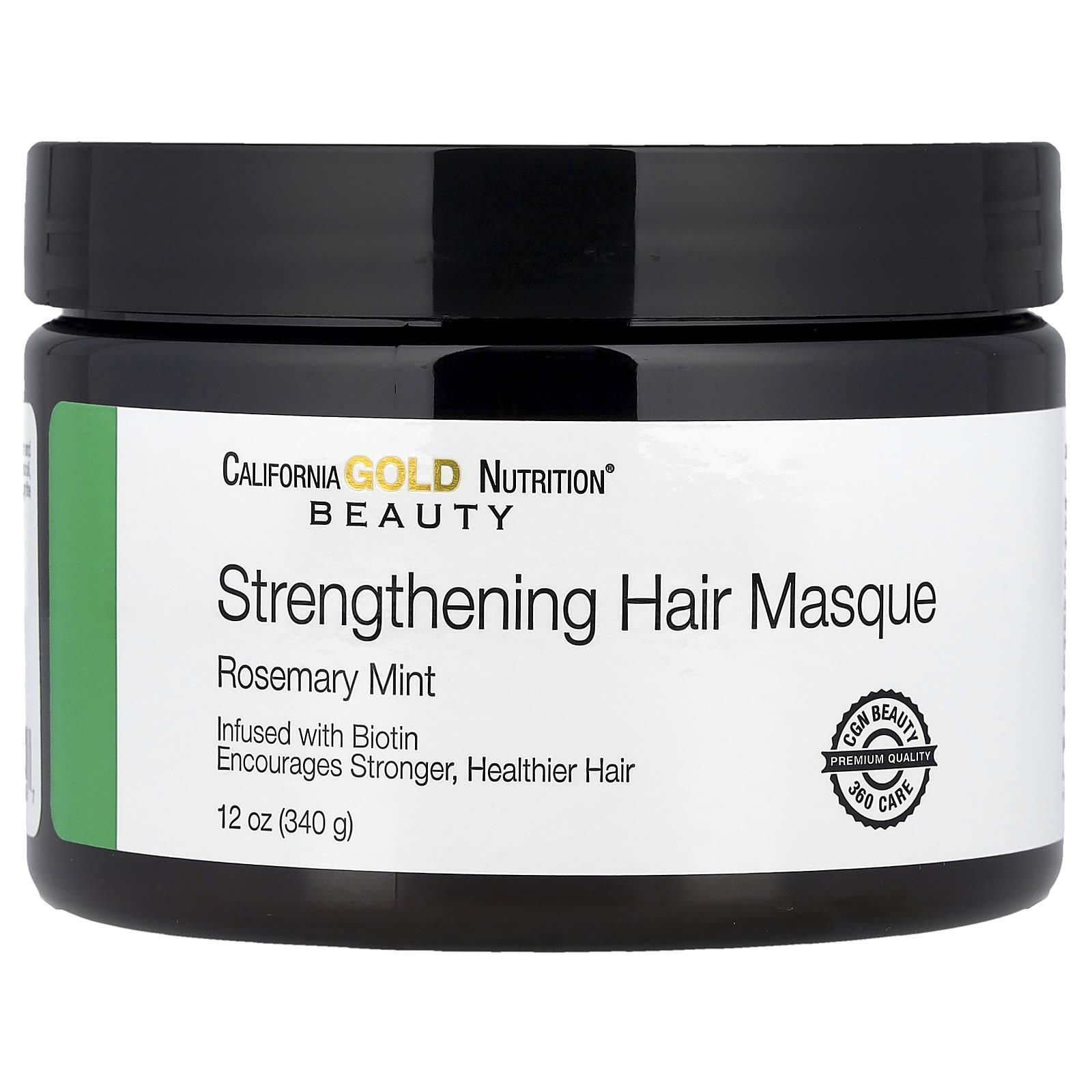 

Beauty, Hair Strengthening Mask, Biotin, Rosemary Mint, 340G(12Oz)