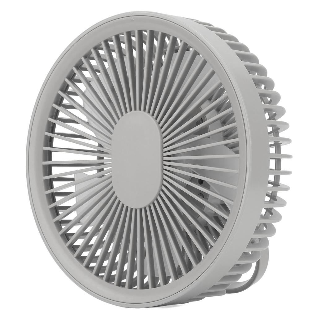 Outdoor Night Light Ceiling Fan 2 In 1 Portable USB Charging LED Fan for Home Car Office Desk Camping Travel Grey