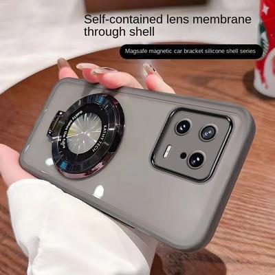 For Motorola Moto Edge 50 Pro 50Fusion Case Soft Transparent Ring Magnetic Lens Protective Back Cover For Moto Edge 40 Neo Shell