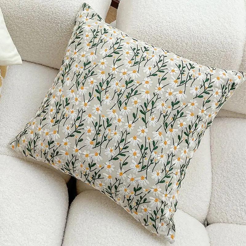 2026 New 45x45CM Beautiful Flower Pillowcase For Living Room Bedside Sofa Car Backrest Office Decoration Pillow Cushion Cover