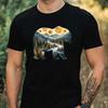 T-Shirt Herren Blumenbär Motiv Baumwolle Größe XS Bis 5XL